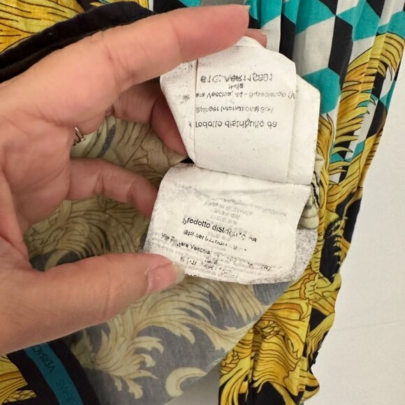 Versace Jeans Cube Baroque Print Sportshirt Button Up Shirt Size S - Picture 7 of 12